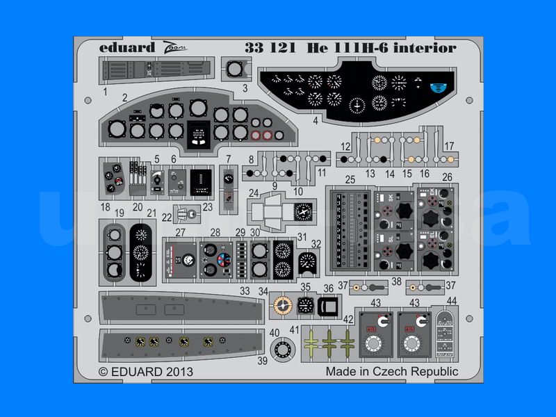 ED33121 Heinkel He 111H-6 Interior set S.A. 1/32